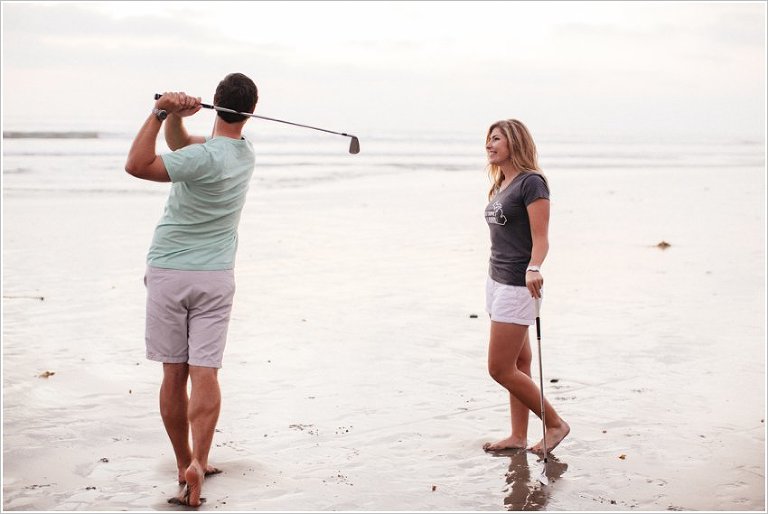 Stephanie_Aaron_Engagement_Beach_Photography_Golfing 23