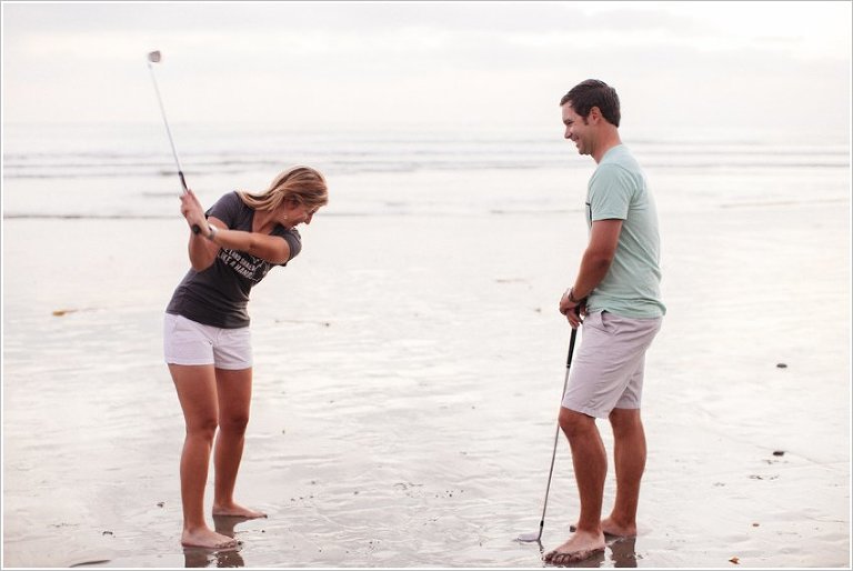 Stephanie_Aaron_Engagement_Beach_Photography_Golfing 24
